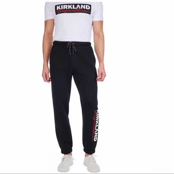 Kirkland Signature Men's Logo Jogger, Black (size : 3XL) - Picture 4 of 6